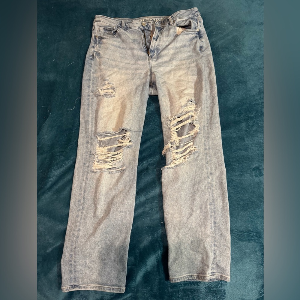 Distressed Mom Jeans